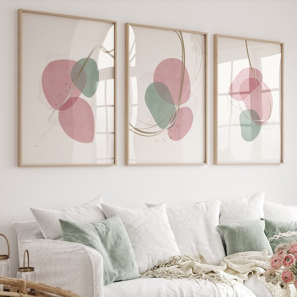 Pink and Green Decor Etsy UK