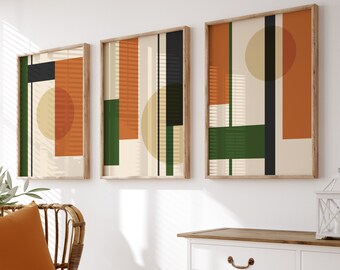 Green and Orange Art - Etsy