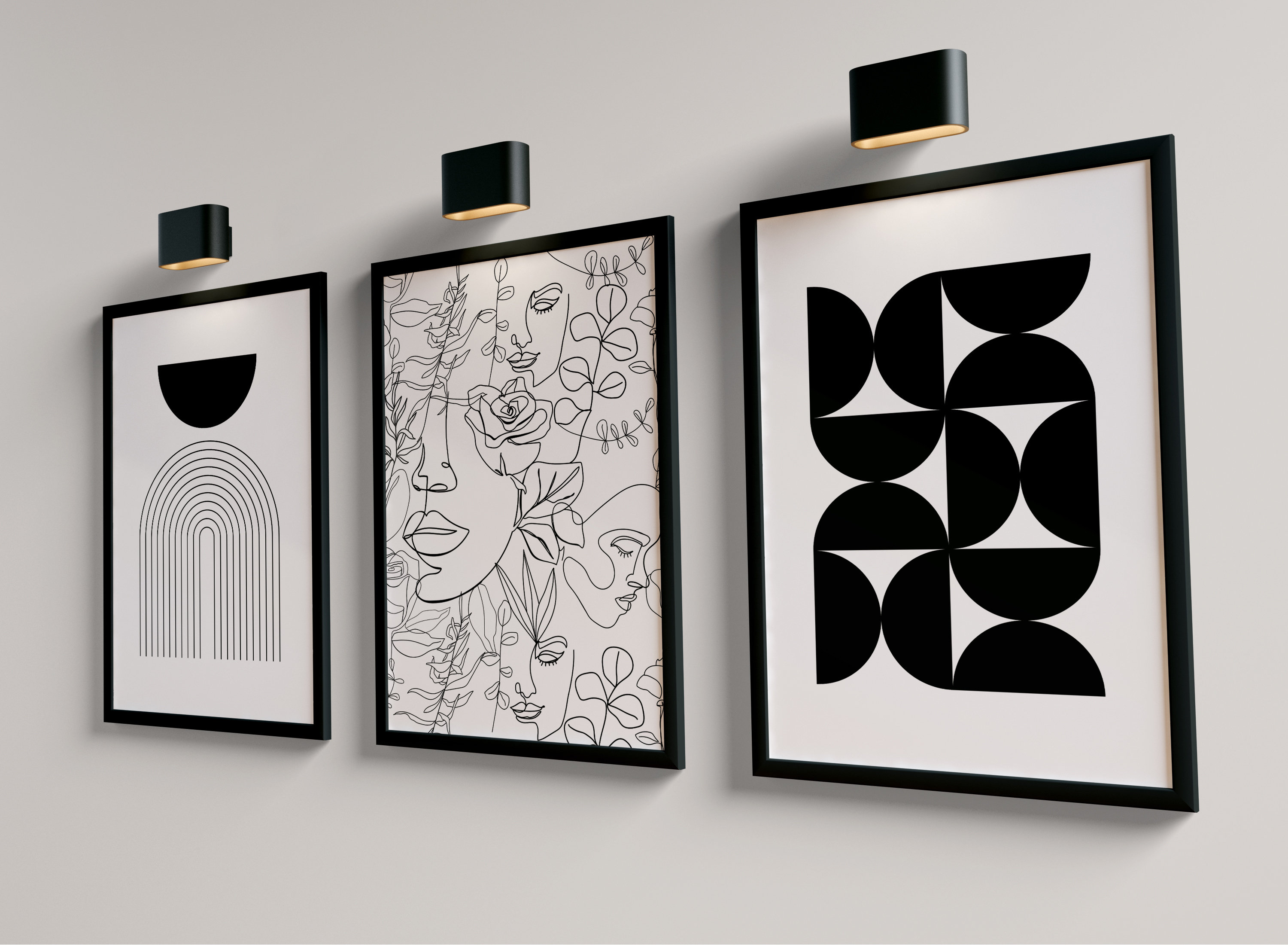 Black Wall Art Prints Black Boho Wall Decor Black Wall Art - Etsy