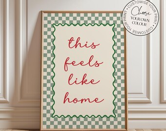 This Feels Like Home Print, Hallway Print, Entryway Print, Gift for Her, Customisable, Home Decor, Kitchen Print, Wall Art, New Home Gift