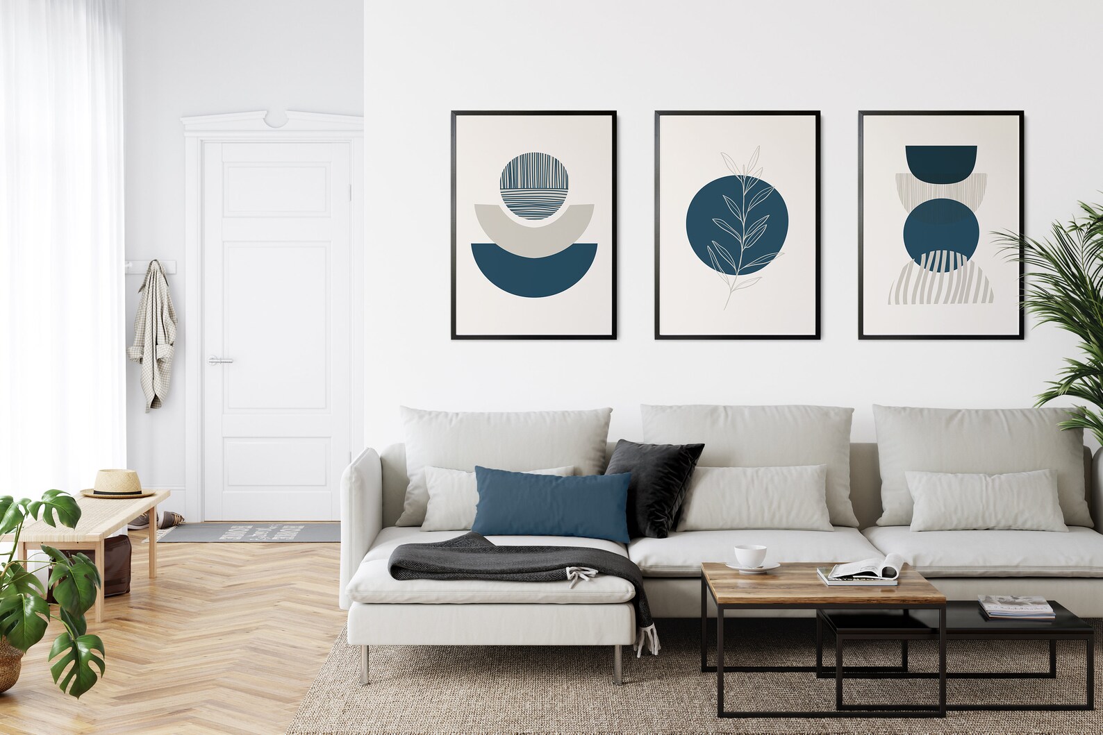 Boho Wall Art Teal Wall Art Teal Blue Wall Decor Blue Etsy