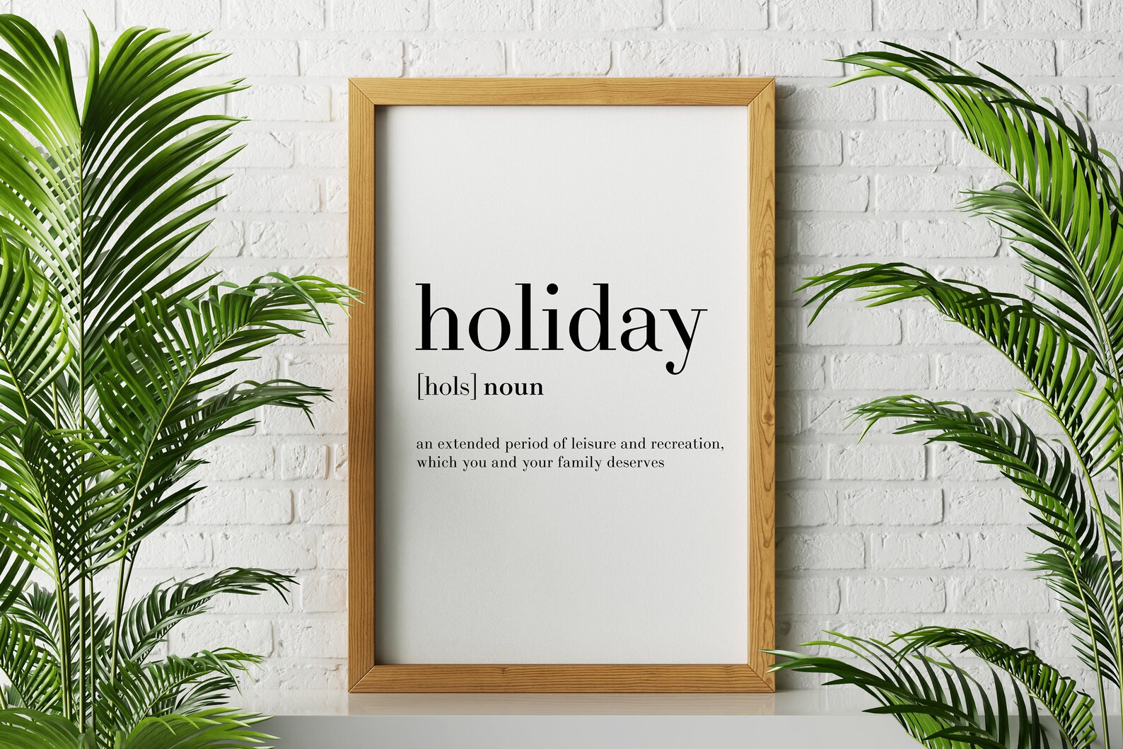 Holiday Definition Wall Print Holiday Noun Poster Definition Etsy