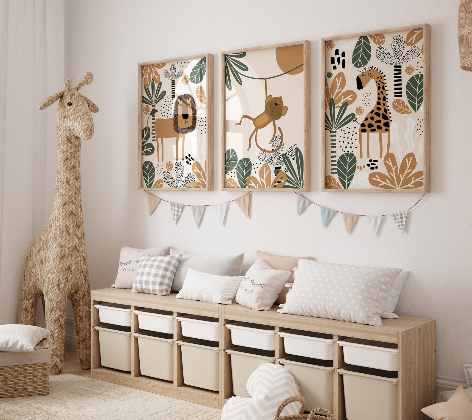 boho safari nursery print