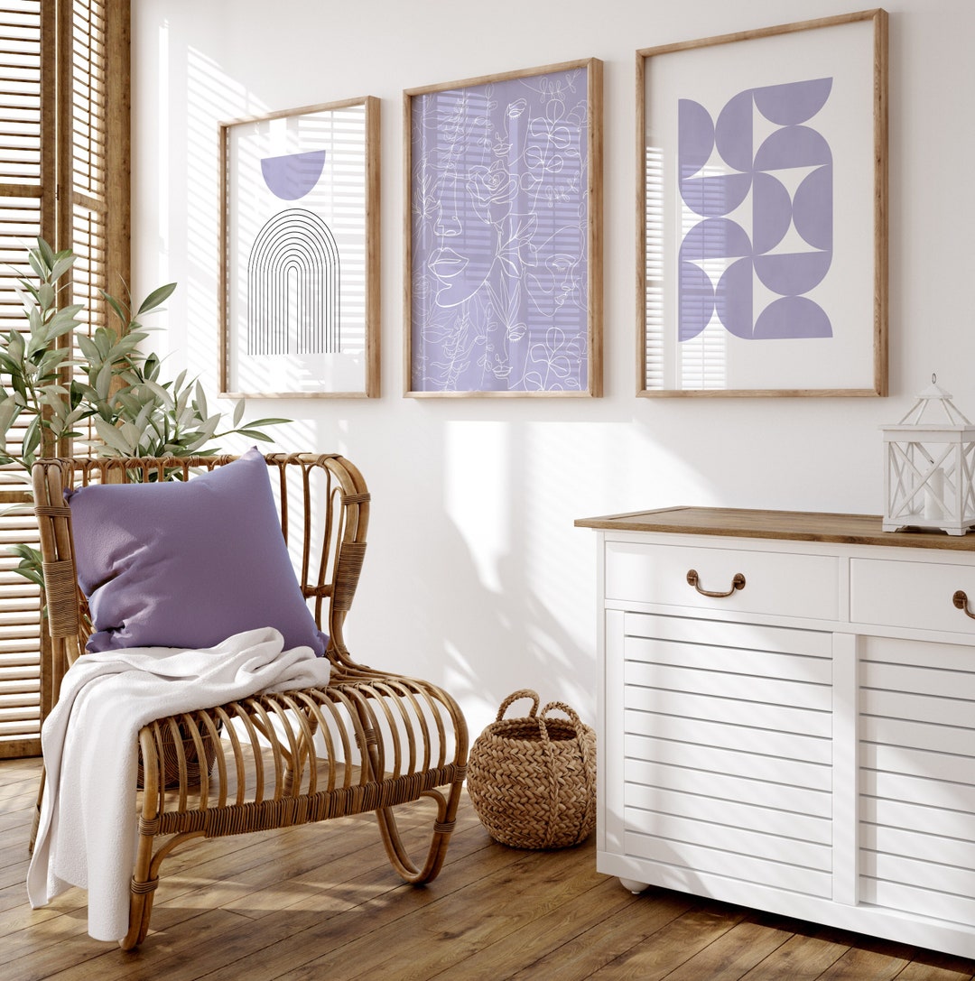 Lilac Wall Art Prints, Lilac Boho Wall Decor, Lilac Wall Art, Lilac