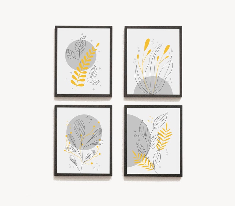 Mustard Wall Art Prints Mustard Wall Art Yellow Wall Art Etsy UK