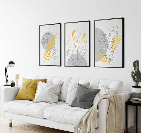 Mustard wall art deals