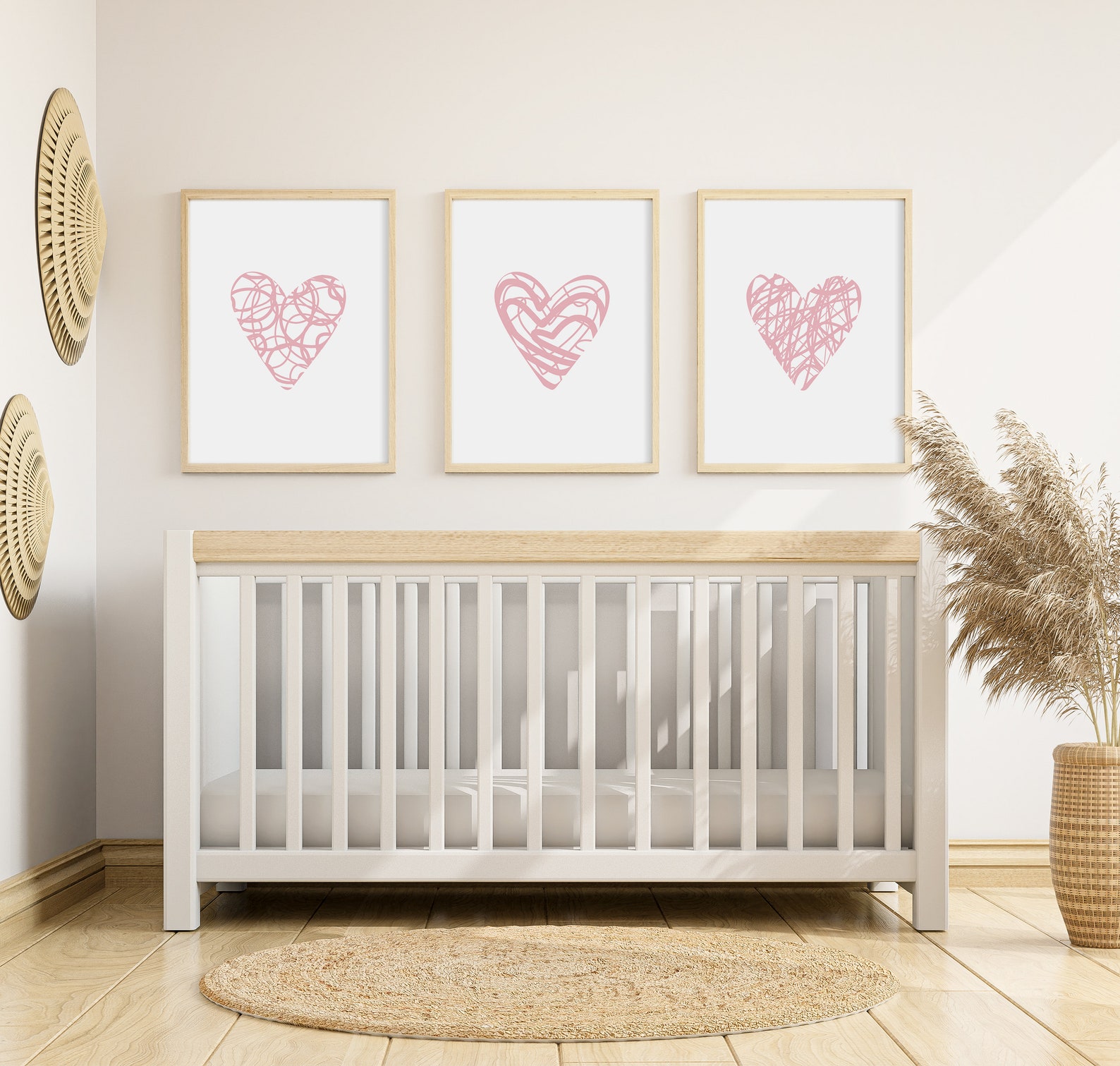 Pink Wall Prints Pink Wall Decor Love Heart Bedroom Prints Etsy