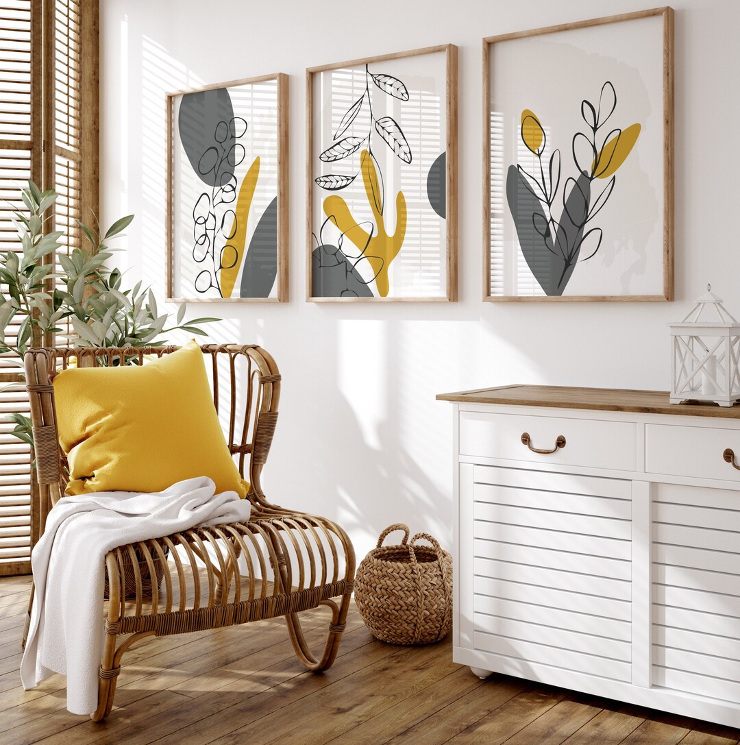 Mustard Wall Art Prints, Mustard Wall Art, Yellow Wall Art, Mustard and