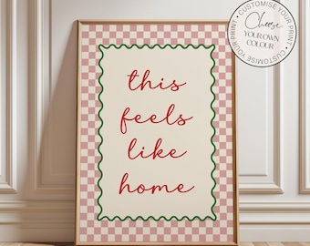 This Feels Like Home Print, Hallway Print, Entryway Print, Gift for Her, Customisable, Home Decor, Kitchen Print, Wall Art, New Home Gift