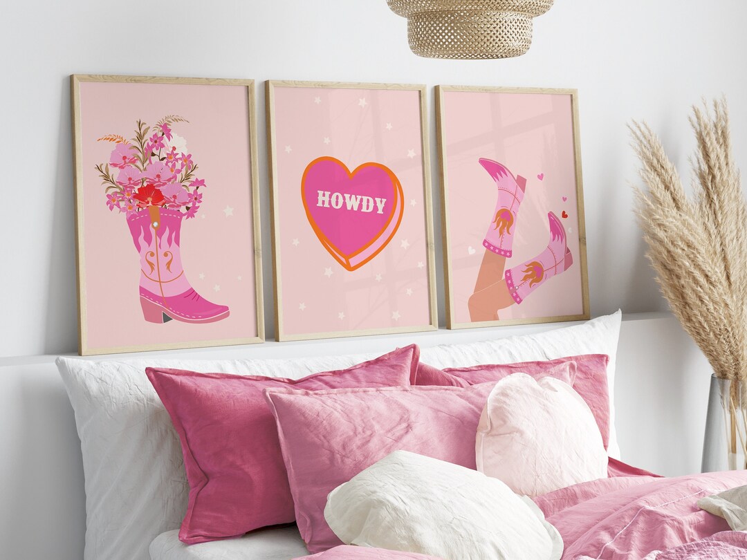 Cowgirl Wall Prints, Pink Wall Prints, Cowgirl Wall Art, Pink Wall Art ...
