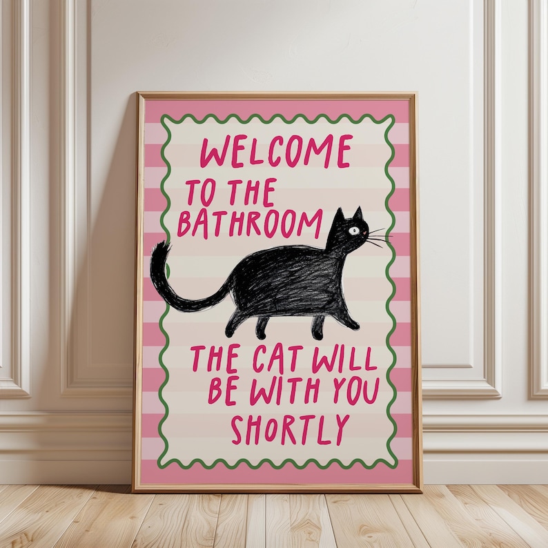 bathroom decor, wall art, print