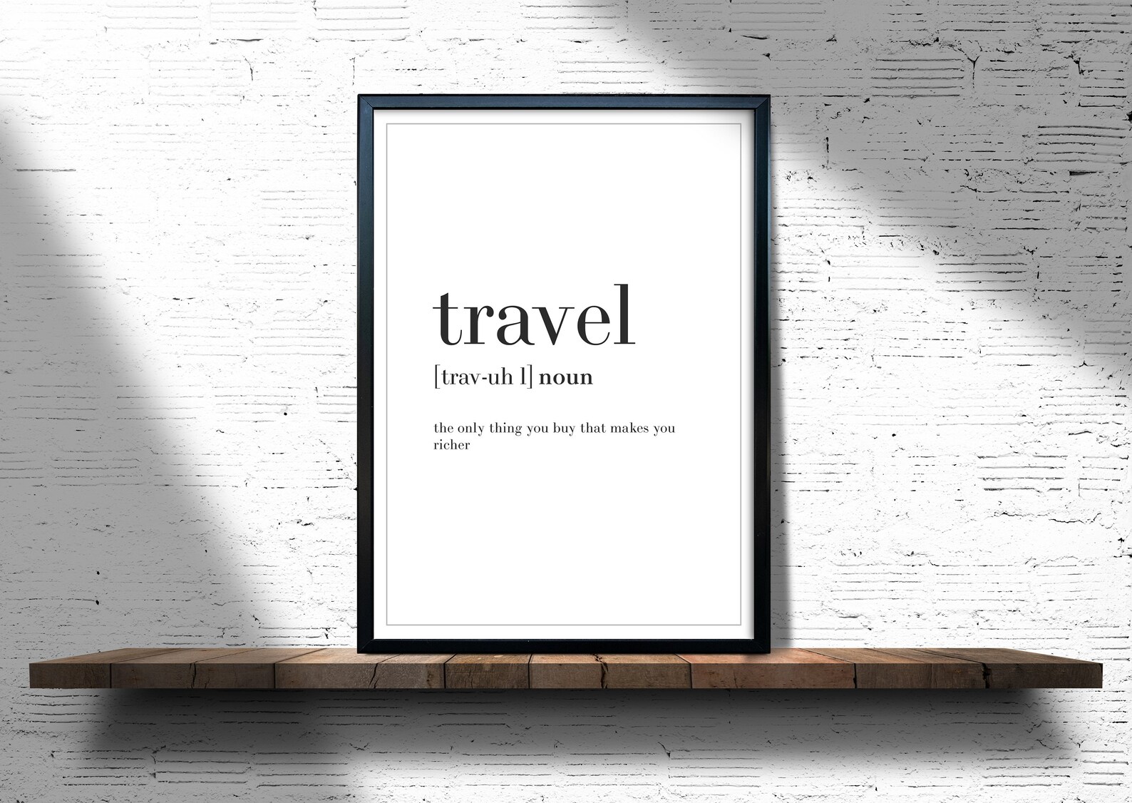 Travel Definition Wall Print Travel Noun Wall Art Travel Etsy