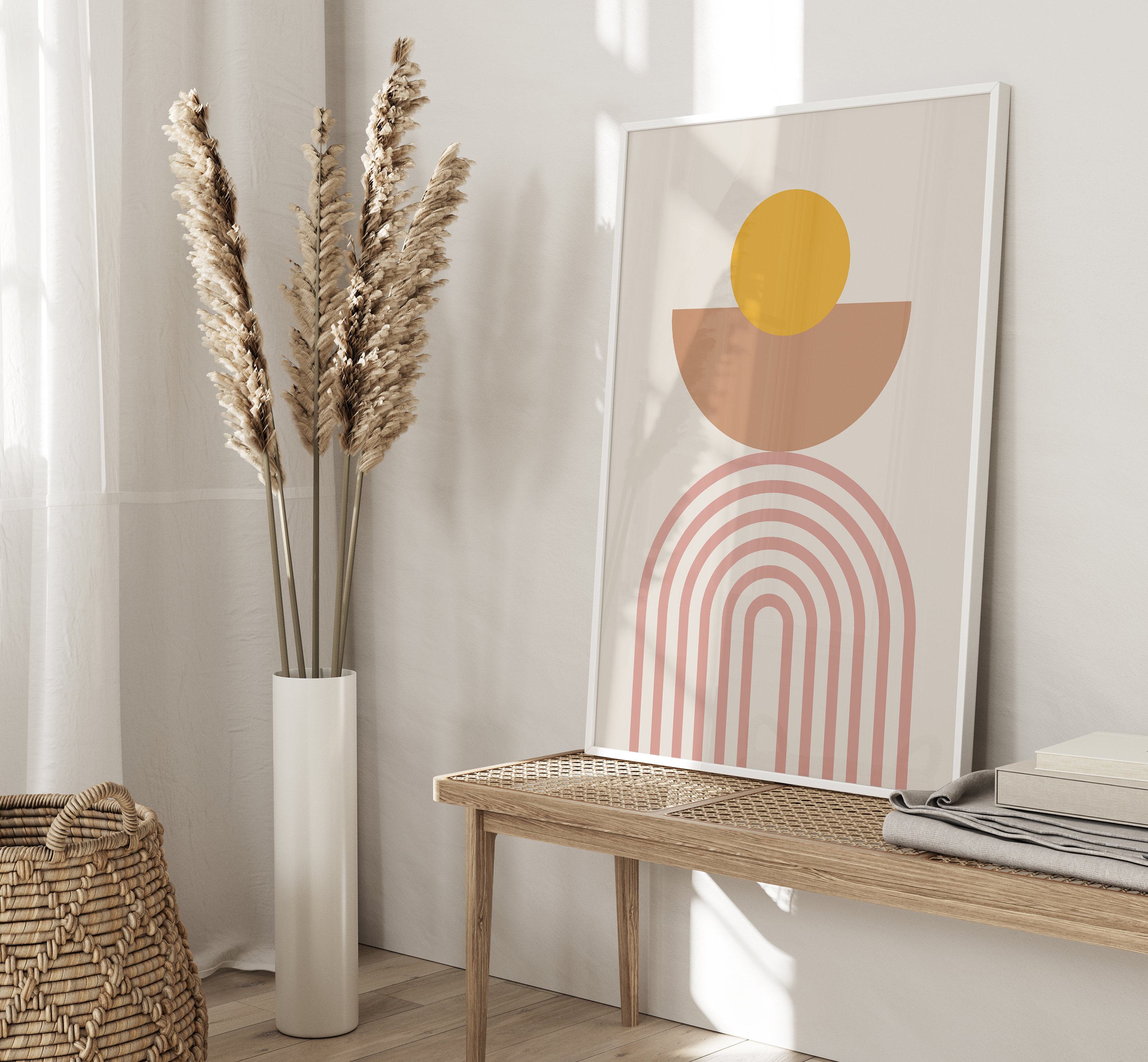 Boho Wall Prints Pink Wall Decor Boho Wall Decor Set of 3 - Etsy