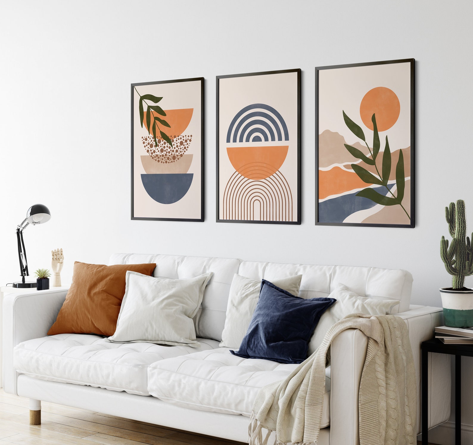 Boho Abstract Wall Art Prints Boho Wall Decor Set of 3 | Etsy