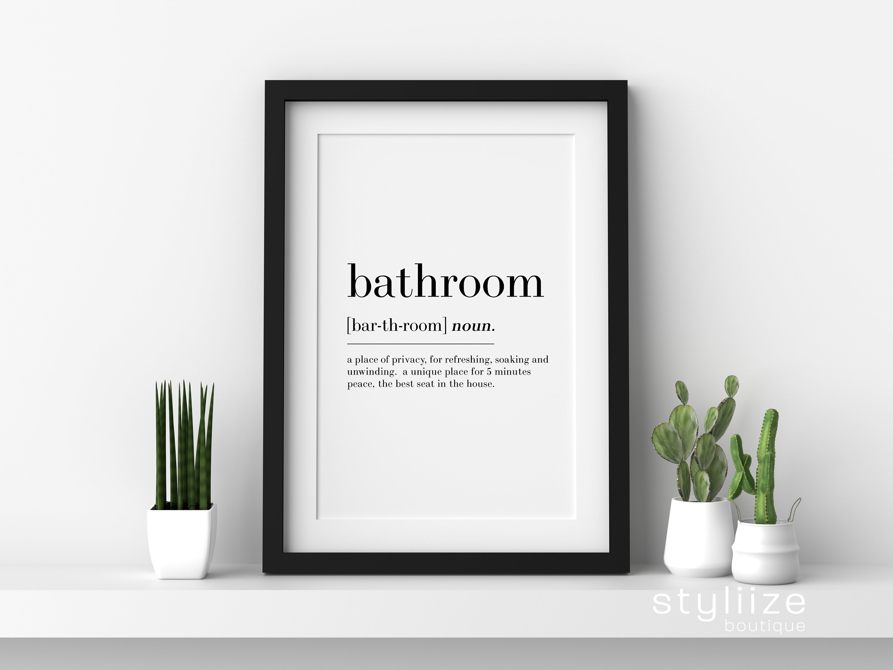 Printable Art Bathroom Definition Wall Print Bathroom Wall Etsy