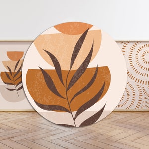close up of orange kitchen print