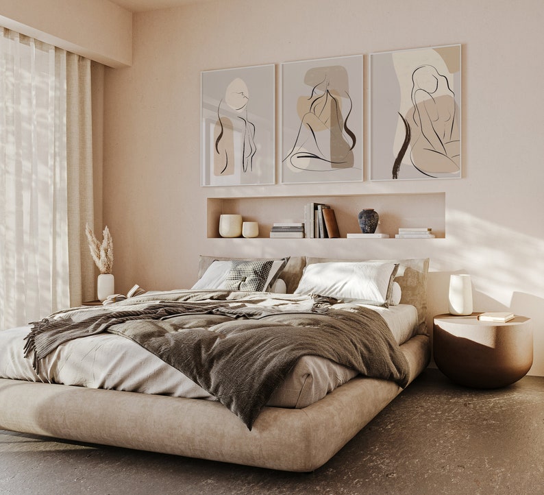 bedroom print trio