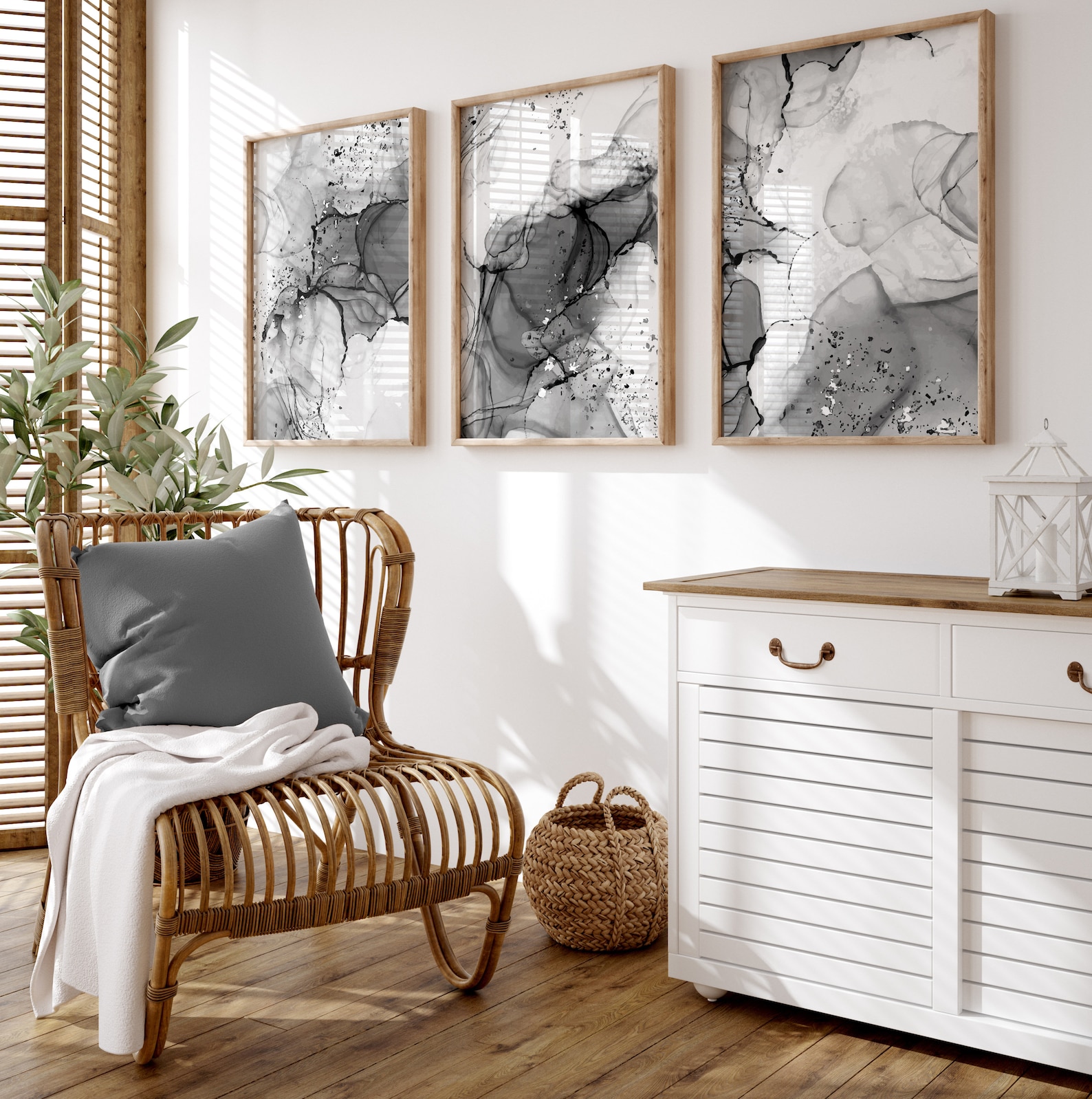 Grey & Black Bedroom Wall Prints Marble Wall Prints Set of 3 Etsy UK