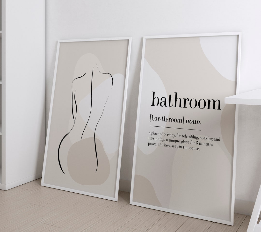 Bathroom Wall Prints, Bathroom Wall Art, Neutral Bathroom Decor ...