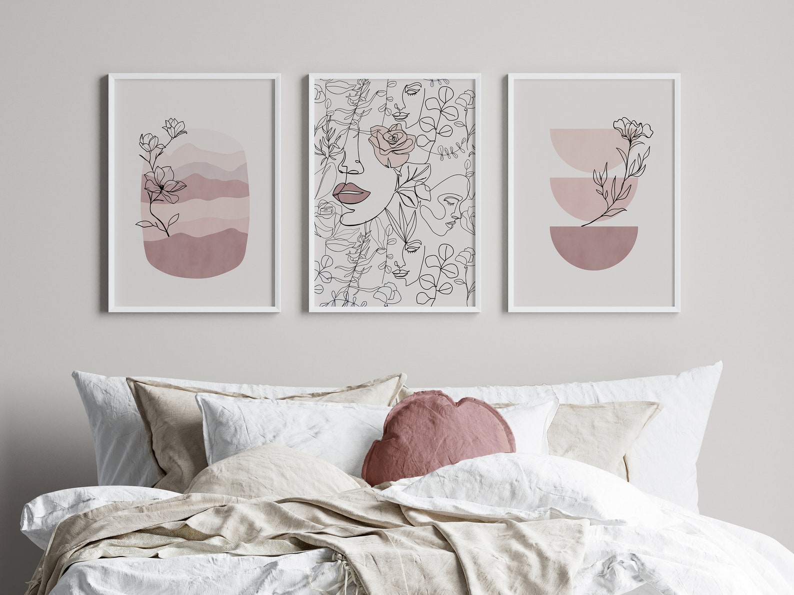 Pink Wall Prints Fashion Wall Prints Pink Wall Art Pink Etsy UK