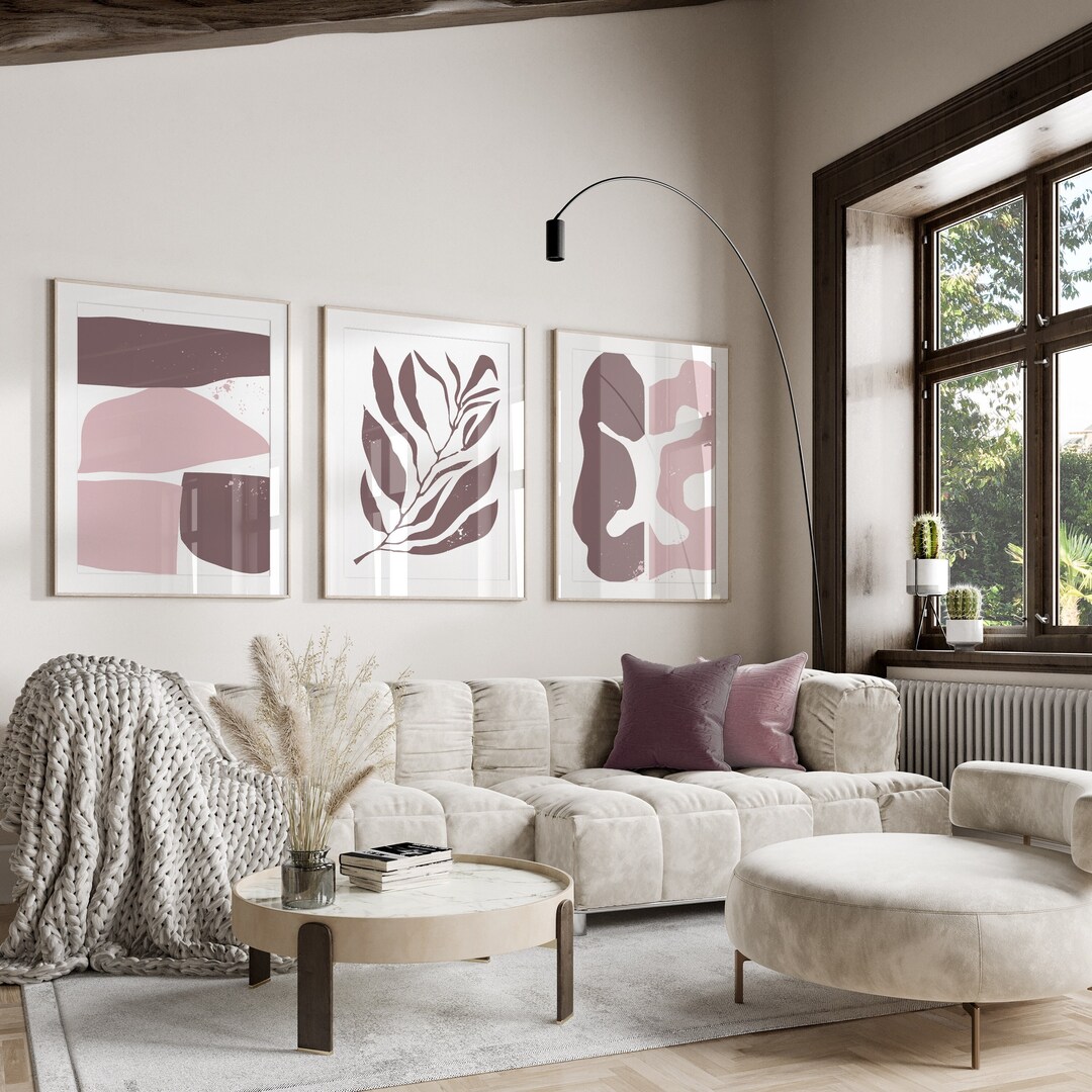 Abstract Art Prints Modern Art Mauve Abstract Art Mauve Etsy