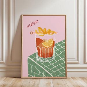 Negroni cocktail print