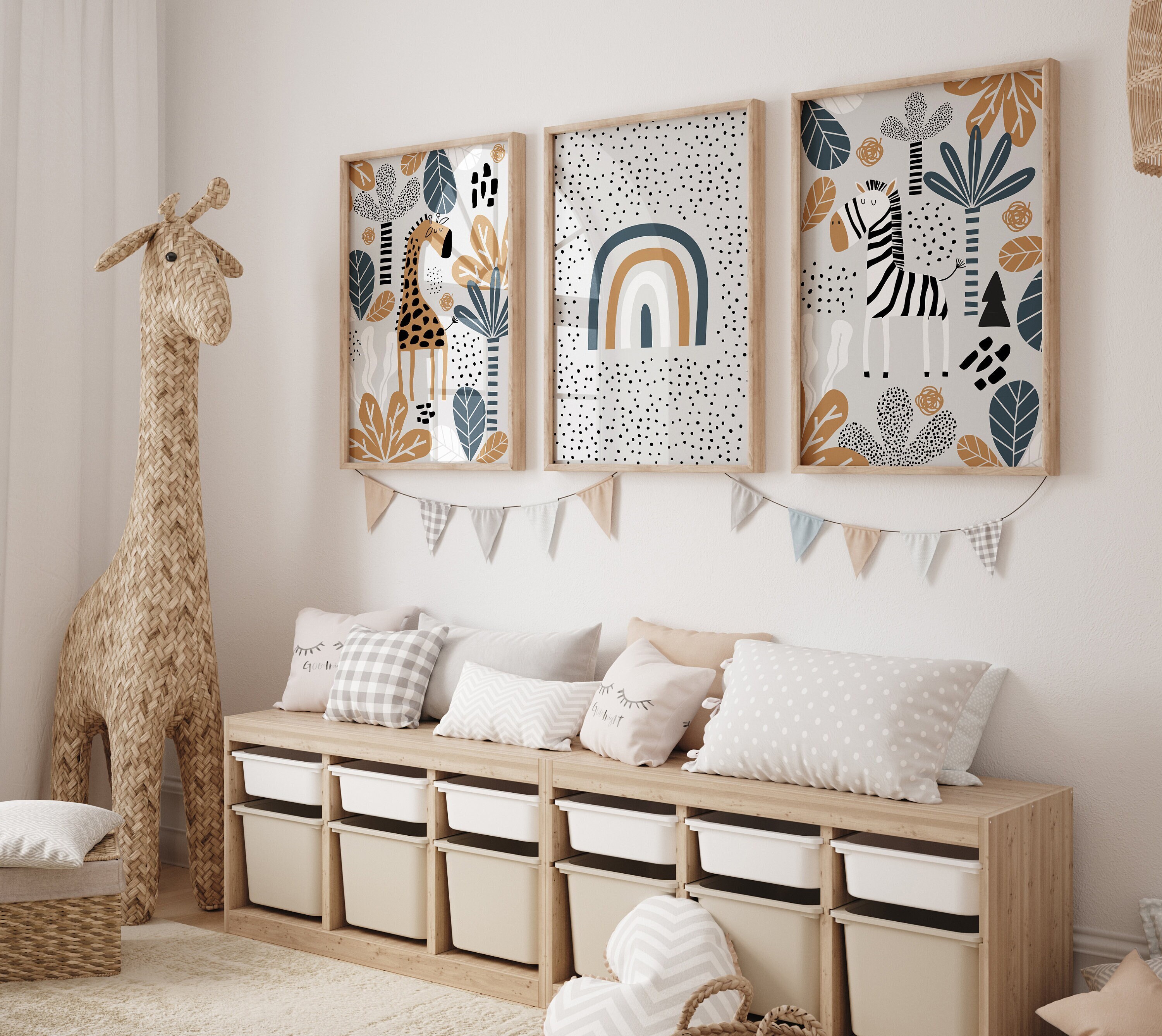 Boho Nursery Wall Art Prints Safari Nursery Prints Nursery - Etsy