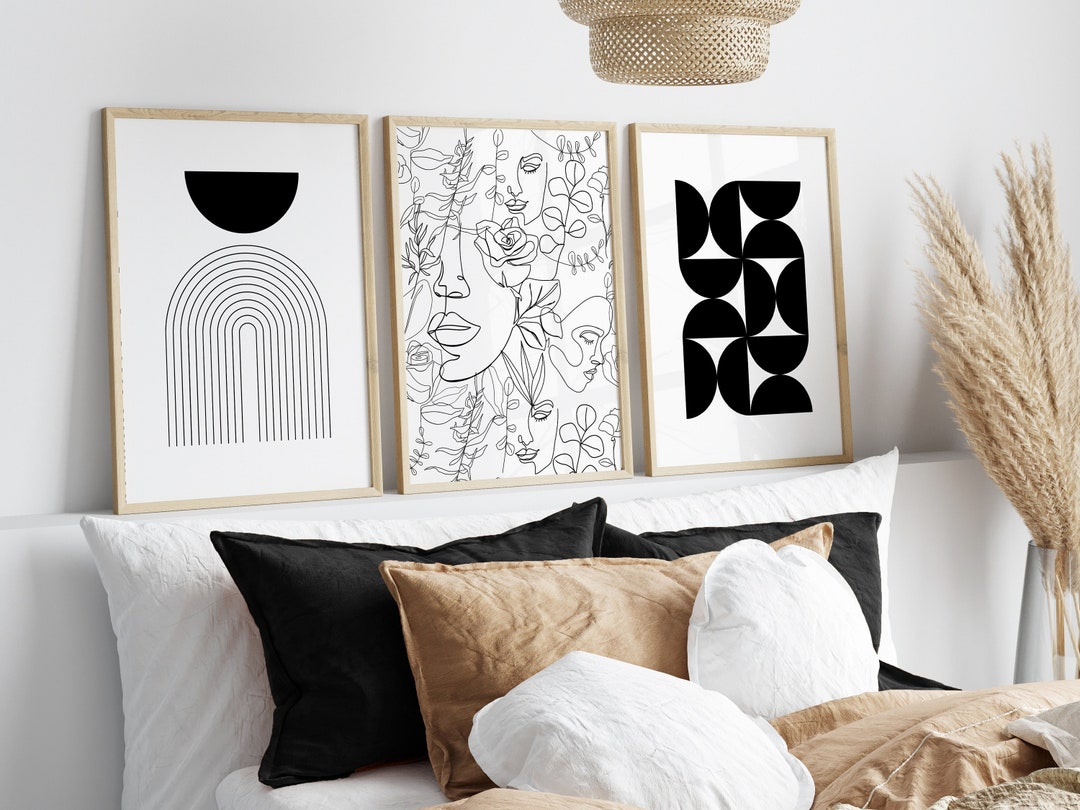 Black Wall Art Prints Black Boho Wall Decor Black Wall Art - Etsy