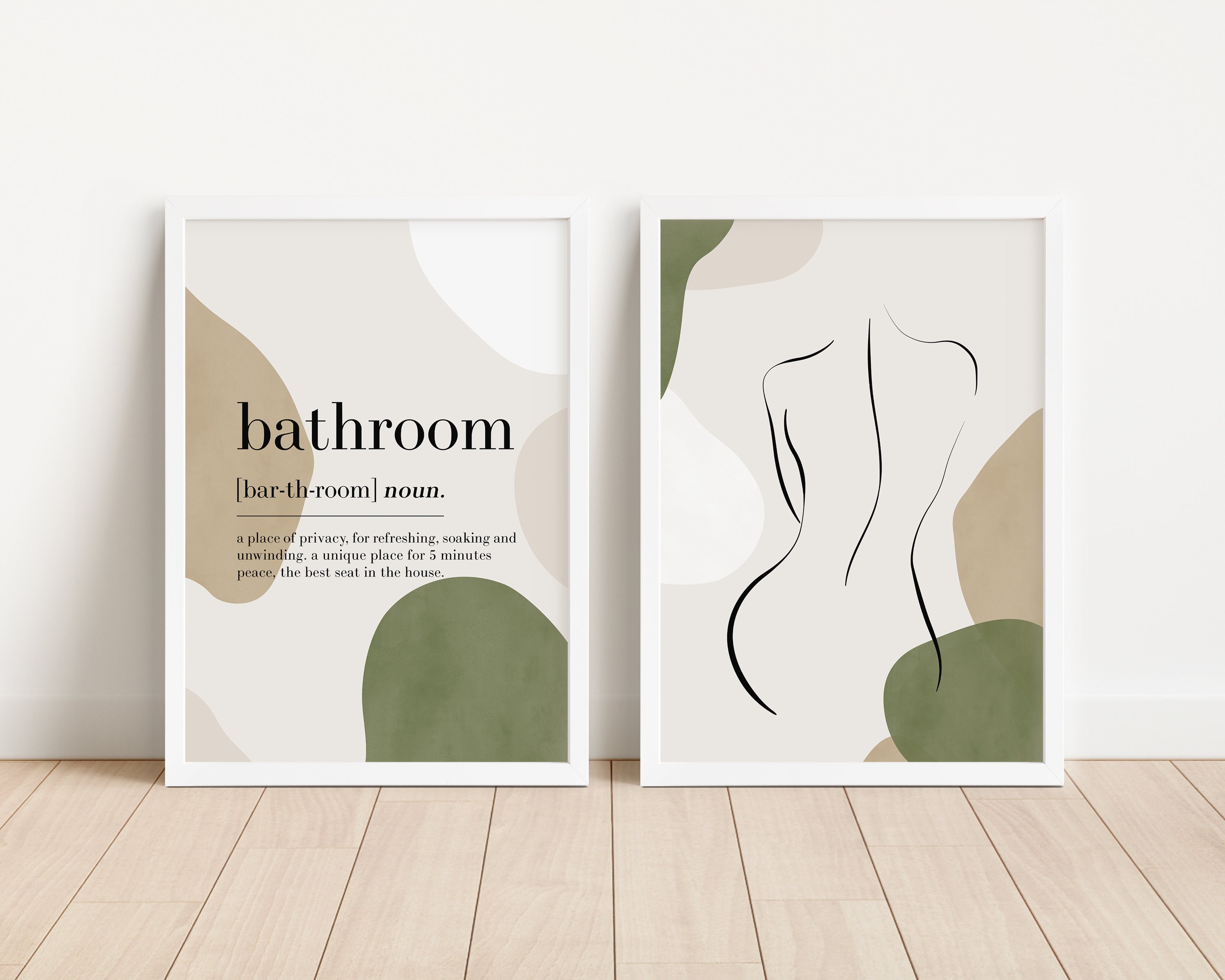 Olive Green Bathroom Wall Prints Bathroom Decor Bathroom - Etsy