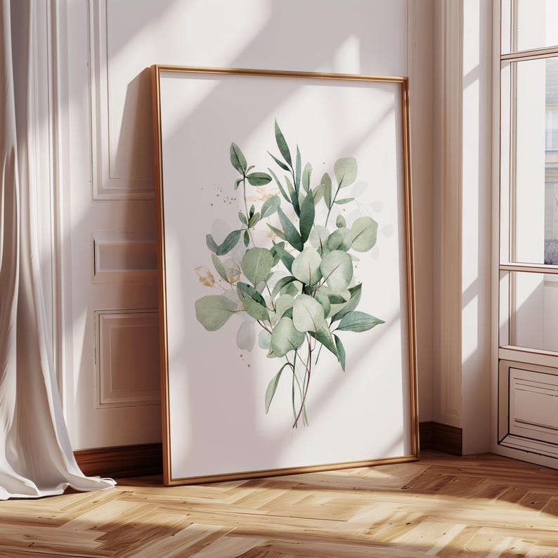 Watercolour Eucalyptus Plant Print
