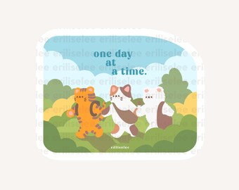 One Day at a Time Die-Cut Sticker - Waterproof/Weatherproof