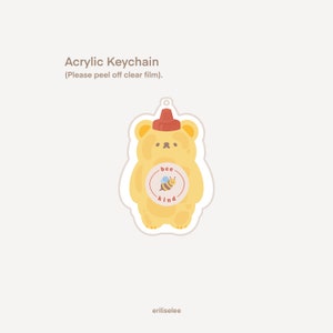 Bee Kind Honey Bear Acrylic Keychain