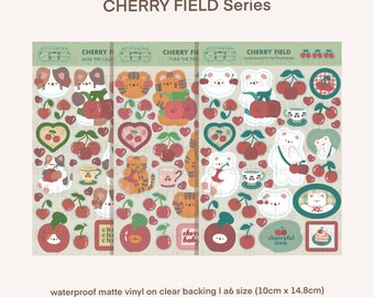 Cherry Field Vinyl Sticker Sheet - Waterproof/Weatherproof