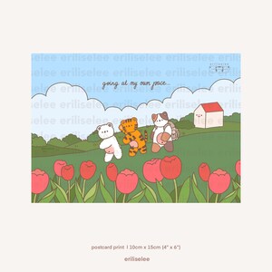 Indo no meu próprio ritmo, citação fofa, cartão postal motivacional fosco, impressão 350gsm