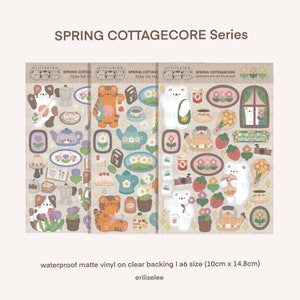 Spring Cottagecore Vinyl-Aufkleber - wasserfest/wetterfest