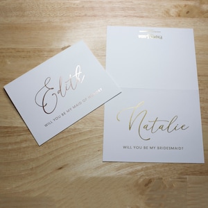 Personalized Bridesmaid Proposal Cards - will you be my bridesmaid, bridesmaid card