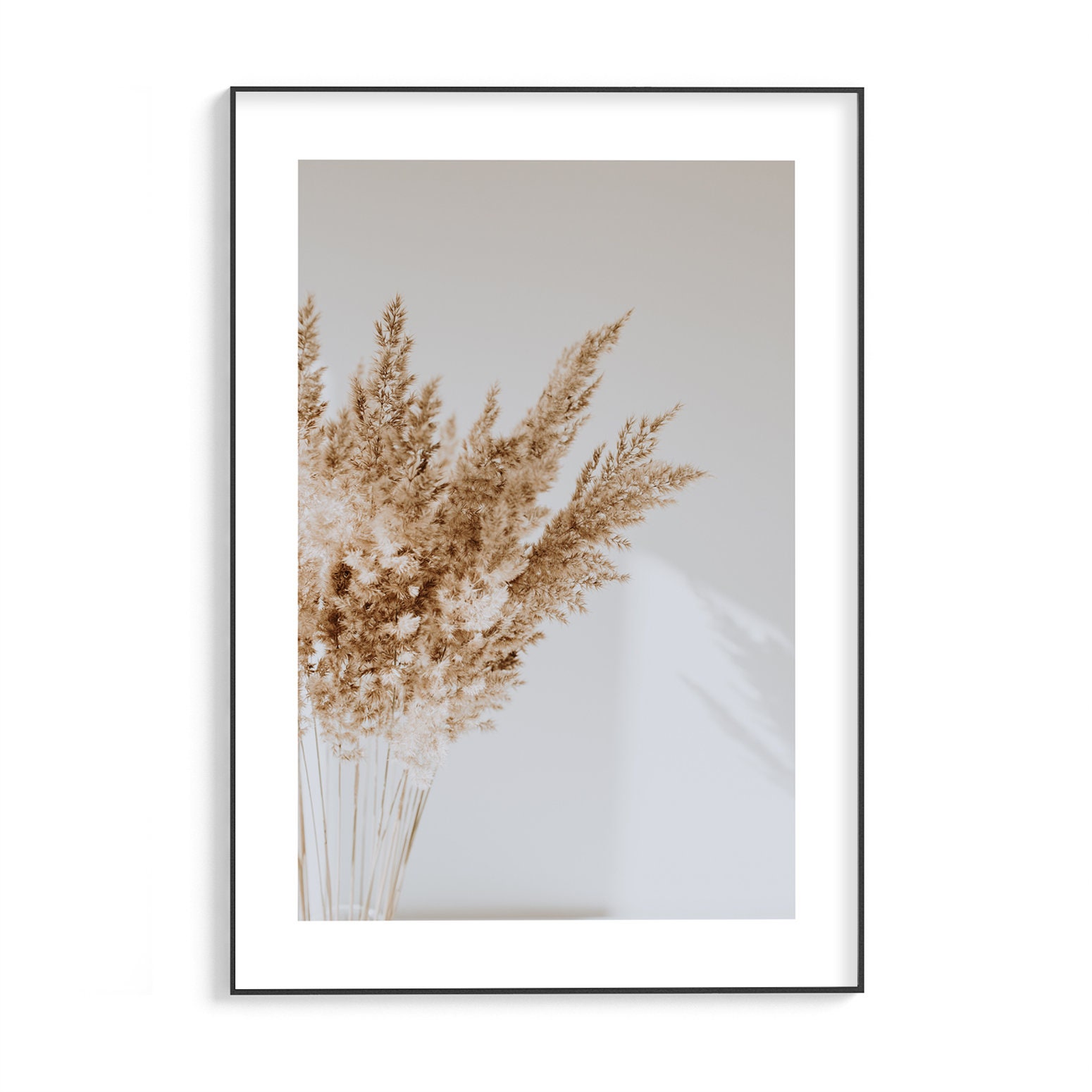 Pampas Grass in a Vase Poster Boho Print Nature Plant Etsy