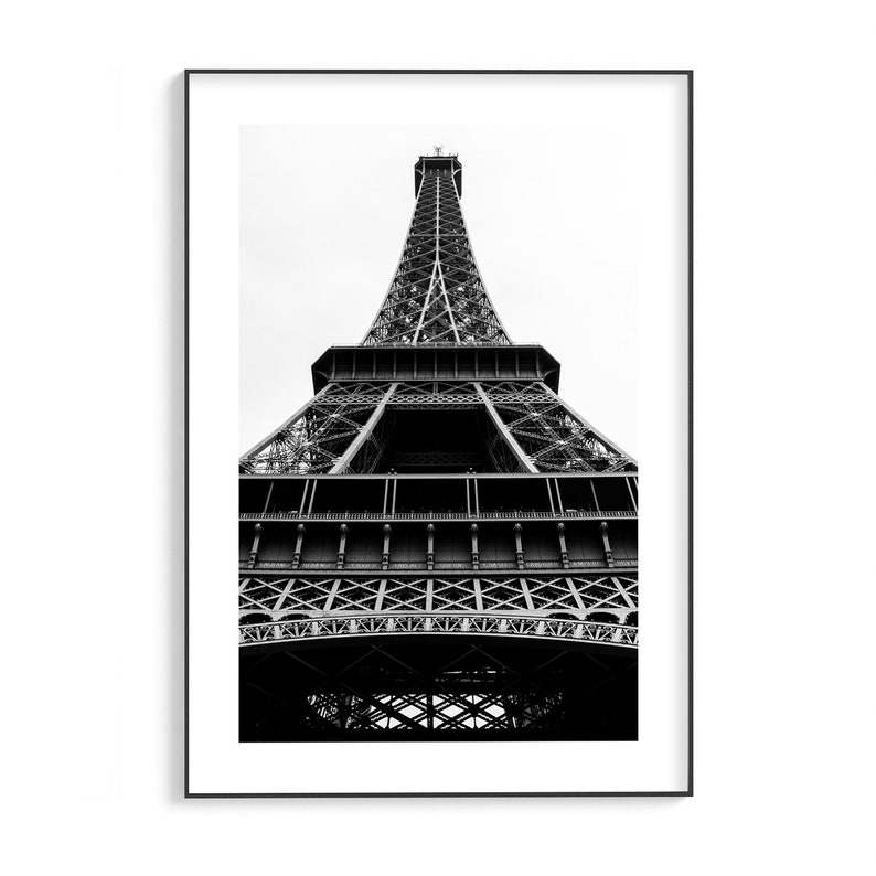Eiffel Tower Poster Paris Print Black & White Scandinavian Architecture ...