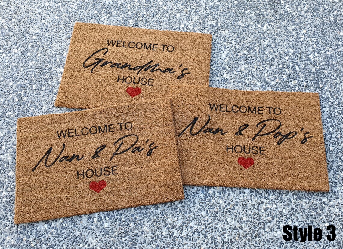 Personalised Grandparent Doormat Custom Door Mat Etsy