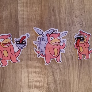Conjunto de adesivos Slowpokes fazendo errado