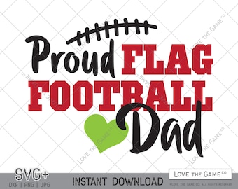 Proud Flag Football Dad SVG Cutting File