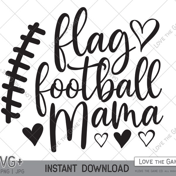 Girls Flag Football Mama SVG