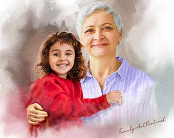 Mothers day gift, Add Person To Photo, Combine Photos, Custom memorial gift, Gift for Dad Mom, Merge Pictures to portrait