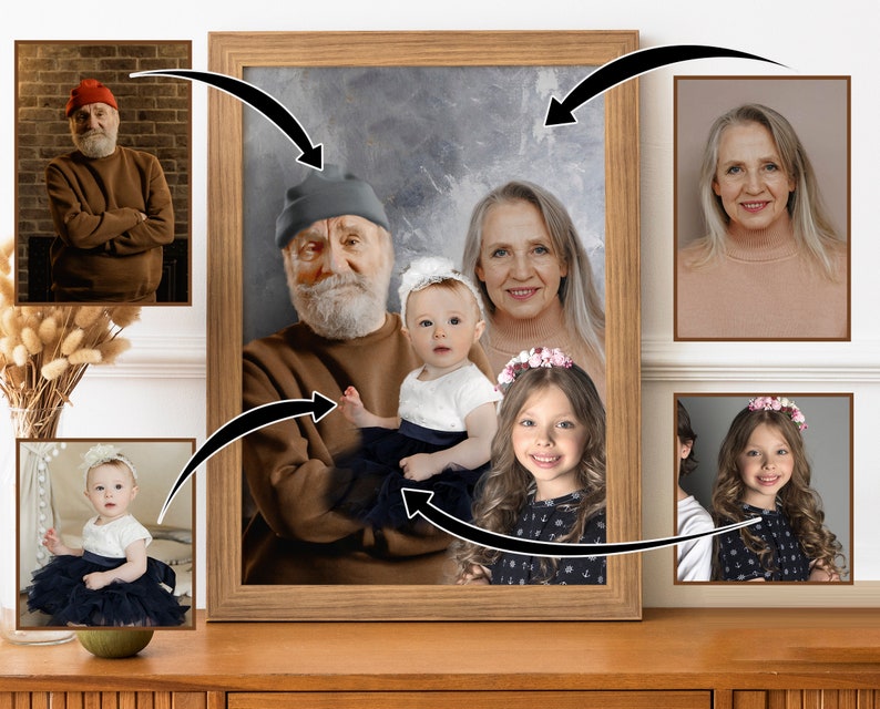 Add Deceased Loved One to Photo Add Person to Photo Family Etsy