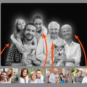 Add Deceased Loved One to Photo - Add Person to Photo - Family Portrait From Different Photos - Combine Photos, Gift for Dad Mom, Memorial