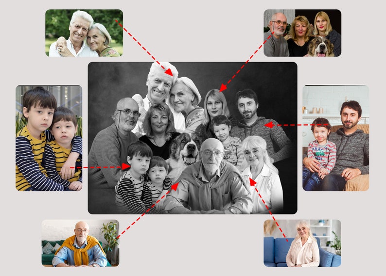 add family to photo Add Deceased Loved One To Picture-black and white photo Add Person To Photo