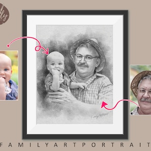 Fathers day photo gift, Loss of Father Gift for Daughter, Memorial Gift, Add Deceased Loved One to Photo, Add Passed Away Person to Picture