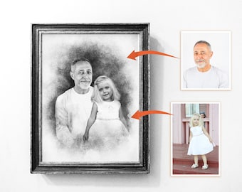 Fars dag-present, Lägg till avliden person på foto, Present till avliden närstående - Lägg till person på foto - Kombinera foton, Present till mamma