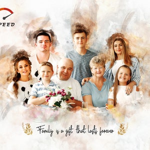 Add Loved One to Photo, Family Portrait From Different Photos, Combine Photos, Christmas Gift, Memorial Gift for Dad Mom, Add Passed Away
