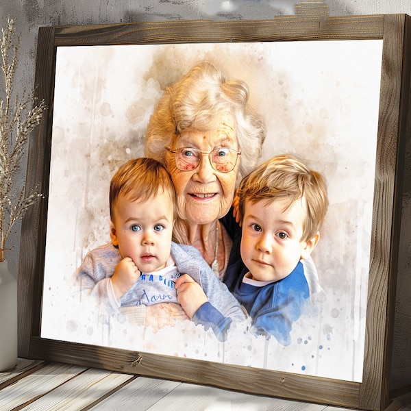 Realistisk sammanslagning av olika foton, Lägg till avliden närstående till foto, Lägg till någon till foto, Familjeporträtt från foton, Minnesporträtt